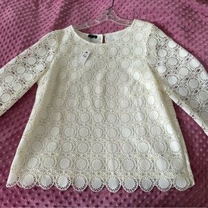 Talbots 3/4 sleeve lace top